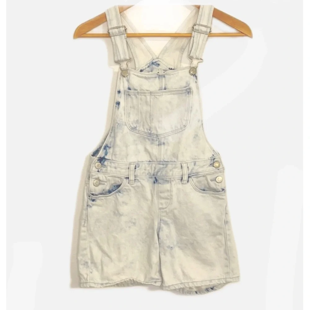 Old Navy acid  wash overall shorts L